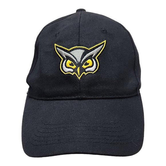 Hoots Base Ball  Hoot Owl Hat  Black Adjustable - Picture 1 of 6